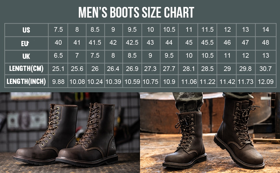 SL-Saint Waterproof Steel Toe 8 Inch Work Boots For Men Loggers and Hunt Industrial&Construction Insulated Safety Winter Shoes Breathable Performance Puncture-proof Footwear