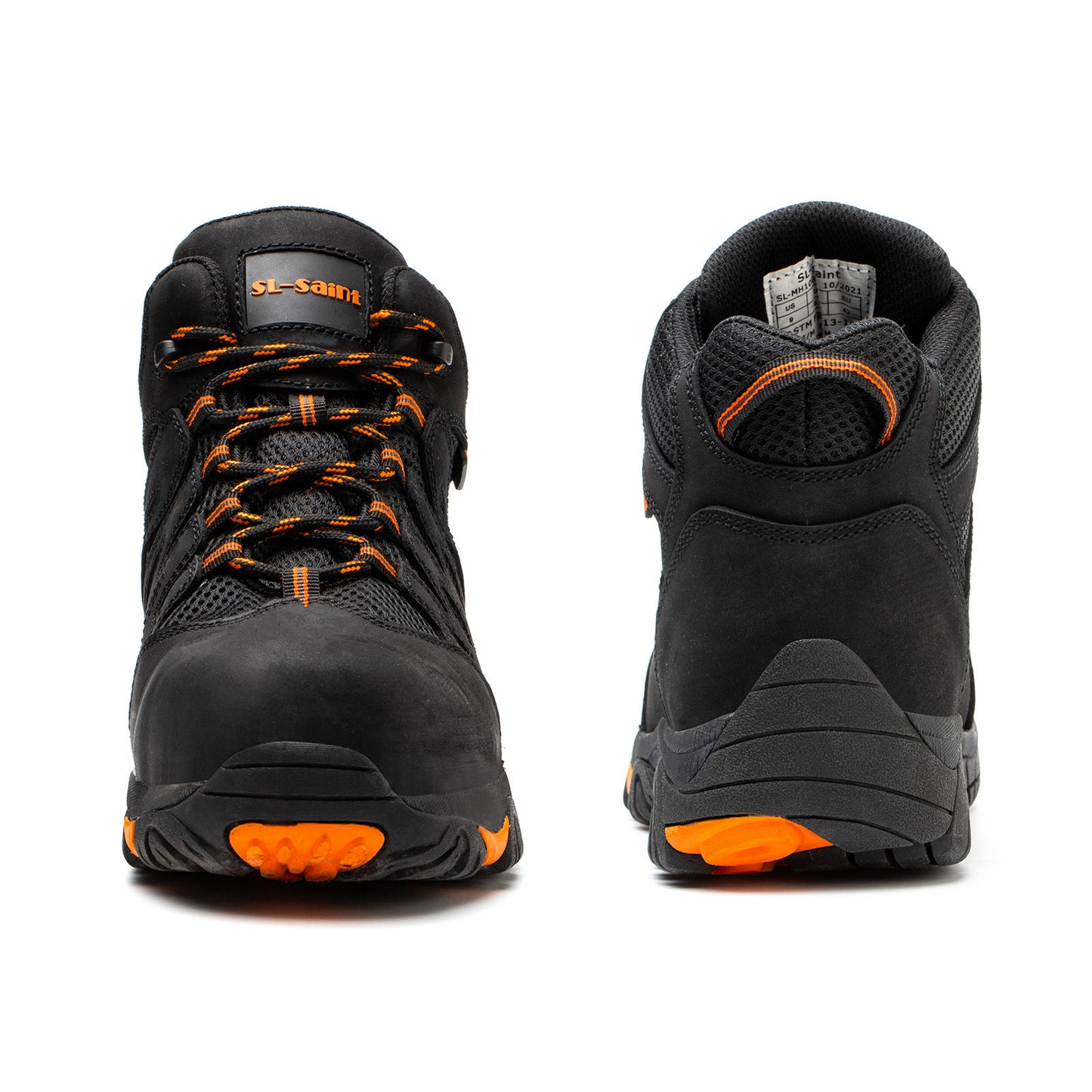SL-Saint Waterproof Work Boots For Men,Composite Toe Comfortable Insulated Hiking footwear, Full Grain Leather Industrial and Construction Lightweight safety shoes 6 Inch