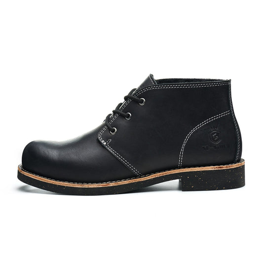 Men's Handcrafted Classic Chelsea Boots Genuine Australian Wool Lining Comfortable Lace-Up Casual Footwear(副本)