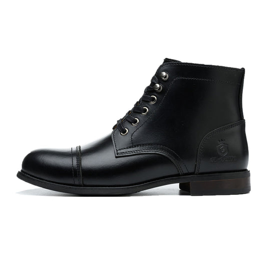 Handmade Soft Toe Men's Classic Boots wool Lining Fashion Winter Shoes