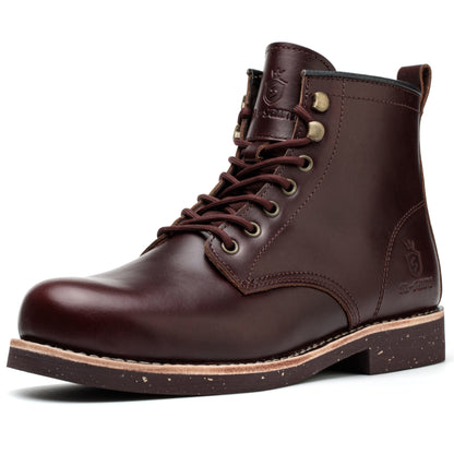 Men's Handmade Soft Toe Classic Boots Waterproof-Leather Cowhide/Wool Fashion Comfort Shoes