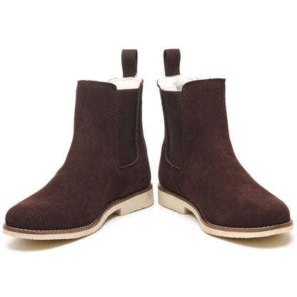 Handmade Classic Chelsea Boots for Men Fashion Genuine Cowhide Slip On Casual