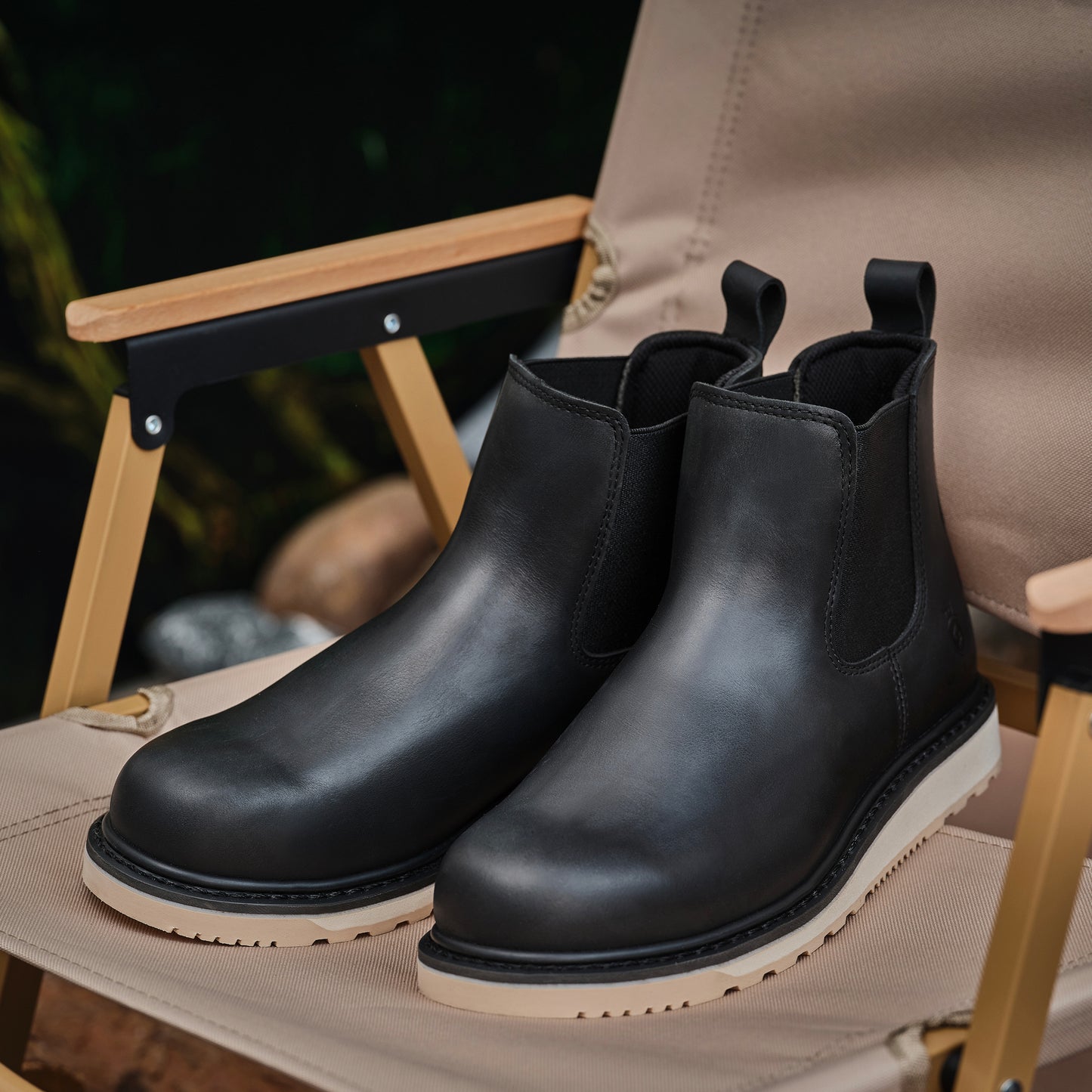 Handmade Soft Toe Chelsea Boots For Men Classic Fashion Genuine Good-year-Welted Full Grain Leather Ankle Basic Work Shoes