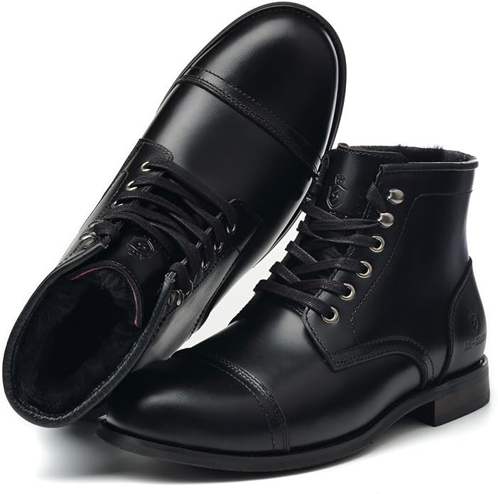 Handmade Soft Toe Men's Classic Boots wool Lining Fashion Winter Shoes
