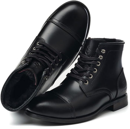 Handmade Soft Toe Men's Classic Boots wool Lining Fashion Winter Shoes