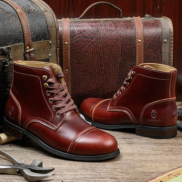 Handmade Soft Toe Men's Classic Boots Waterproof-Leather Cowhide Fashion Winter Shoes