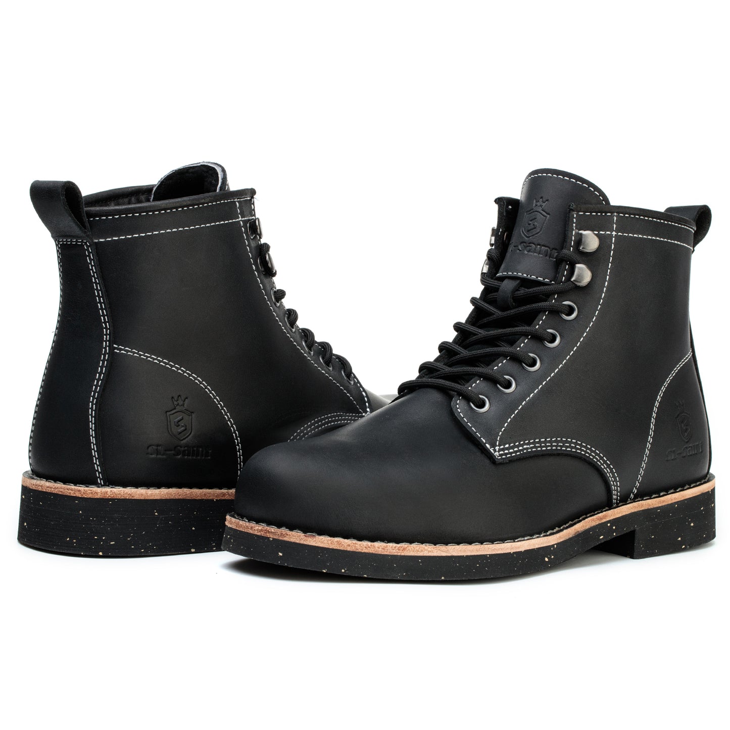 Men's Handmade Soft Toe Classic Boots Waterproof-Leather Cowhide/Wool Fashion Comfort Shoes