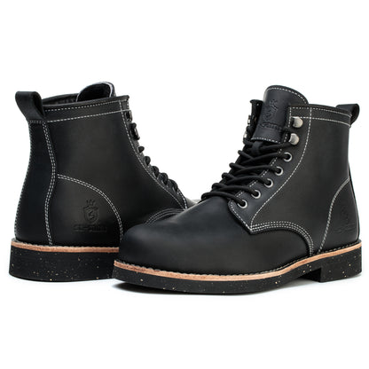 Men's Handmade Soft Toe Classic Boots Waterproof-Leather Cowhide/Wool Fashion Comfort Shoes