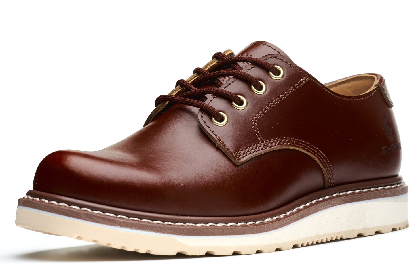 Men's Handmade Low Cup Fashion Boots Genuine Cowhide Shoes Fashion Lace Up