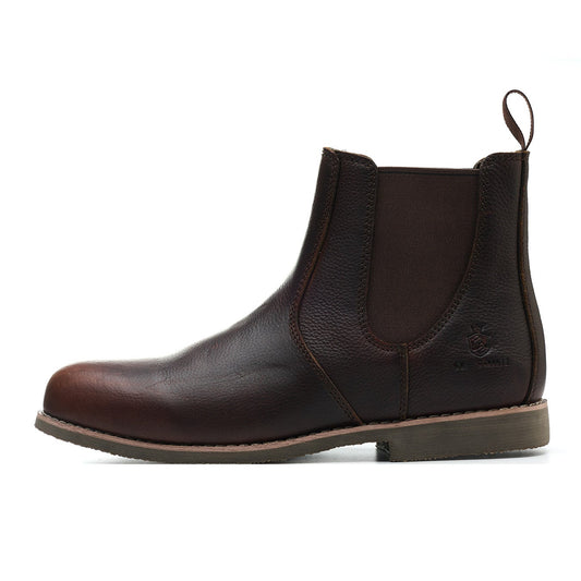 SL-Saint Men's Handmade Classic Chelsea Boots Genuine Cowhide Slip On Fashion Casual