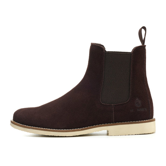 Handmade Classic Chelsea Boots for Men Fashion Genuine Cowhide Slip On Casual