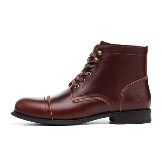 Handmade Soft Toe Men's Classic Boots Waterproof-Leather Cowhide Fashion Winter Shoes